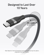 Anker Nano Charger (45W) with USB-C to USB-C Cable and Anker USB-C to USB-C Cable (6 ft, 240W, Upcycled-Braided)