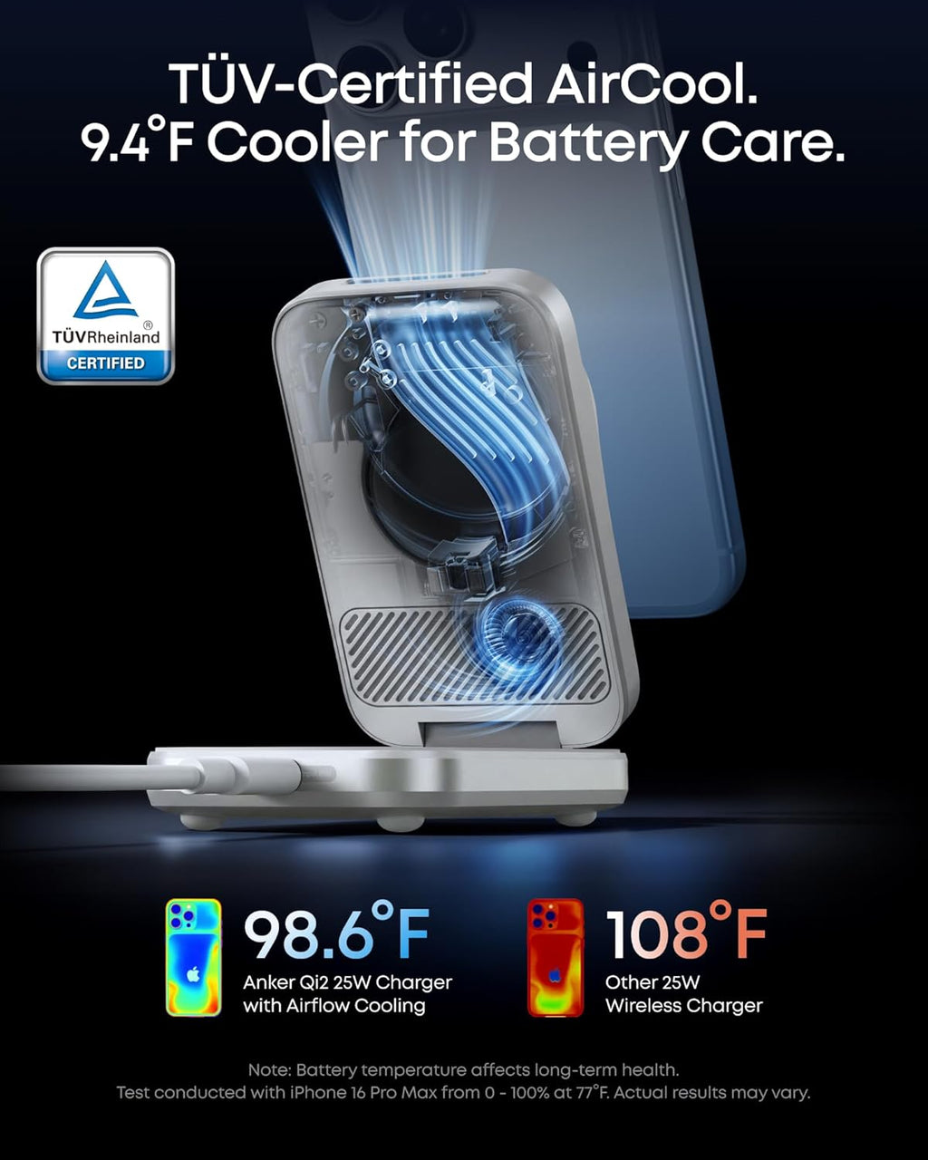 Anker Prime Wireless Charging Station (3-in-1, MagGo, AirCool, Foldable) WM