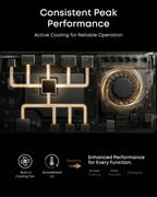 Anker with built-in cooling fan for stable data transfer