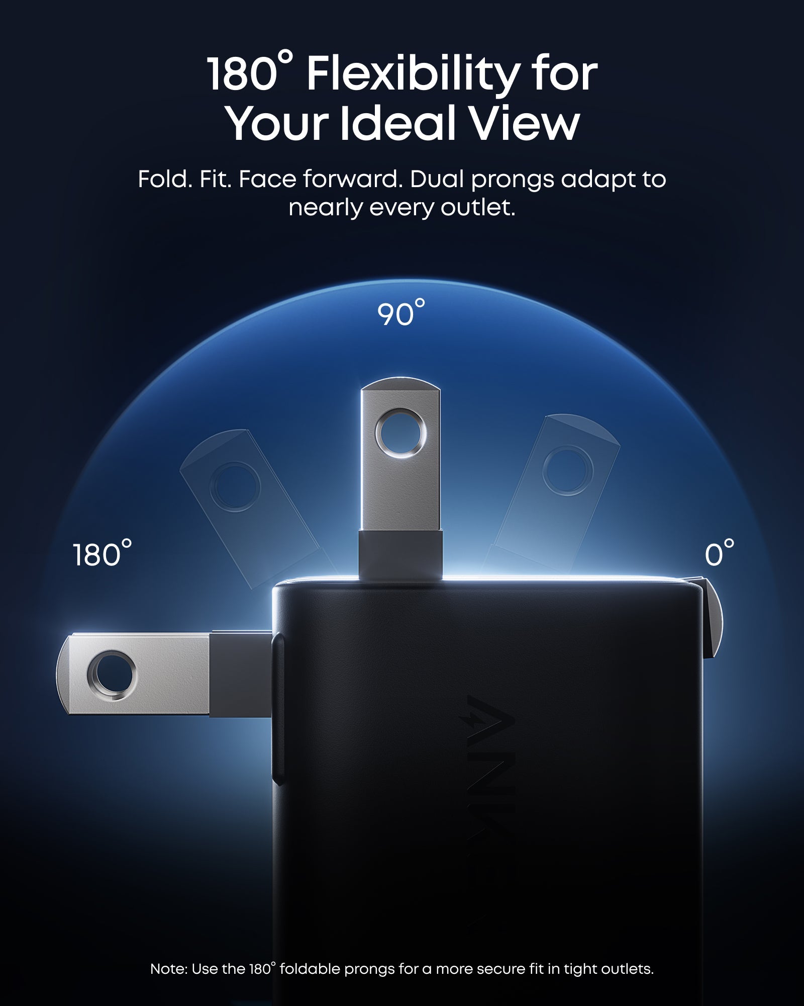 Anker Nano Charger (45W, Smart Display, 180° Foldable) WM