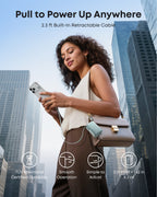 Anker power bank with retractable cable for smooth city charging