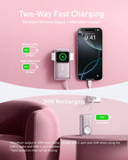 Anker charging device with iPhone and Apple Watch for two-way fast charging