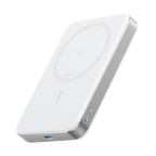 Anker wireless power bank with sleek white design and USB-C port