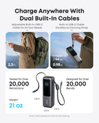 Anker Laptop Power Bank (25K, 165W, Built-In and Retractable Cables) WM