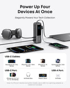Anker Laptop Power Bank (25K, 165W, Built-In and Retractable Cables) and Anker Nano Travel Adapter (5-in-1, 20W, 1-Pack)