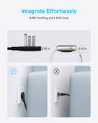Anker flat plug power strip for easy integration with furniture