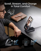 Anker Prime Wireless Charging Station (3-in-1, MagGo, AirCool, Foldable) and Anker Prime USB-C to USB-C Cable (240W, Upcycled-Braided)