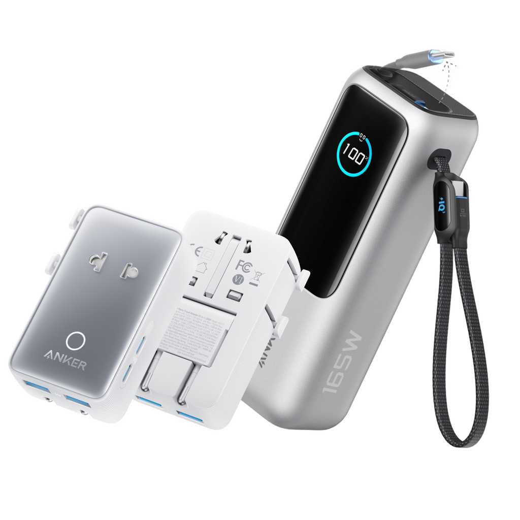Anker Laptop Power Bank (25K, 165W, Built-In and Retractable Cables) WM
