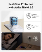Anker ActiveShield 2.0 charger with dynamic temperature sensor and Power Tuner Chip for real-time protection
