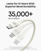 Anker 525 Charging Station and Anker USB-A to USB-C Cable (3 ft/6 ft, Upcycled-Braided)